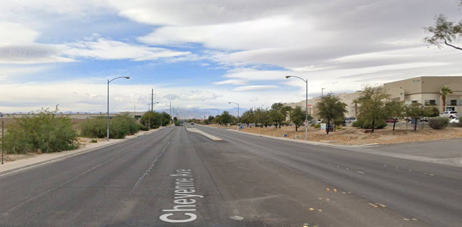 Cheyenne Avenue, east of the 215 freeway where the tragic accident happened